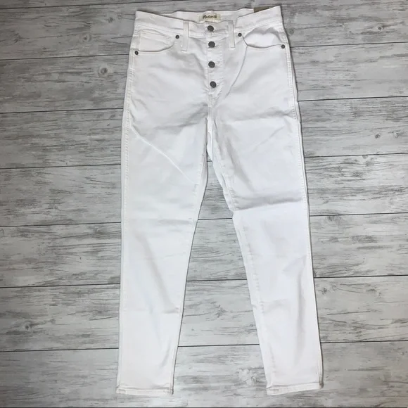 Madewell White 10” High Rise Skinny Crop Jeans NWT - Picture 7 of 10